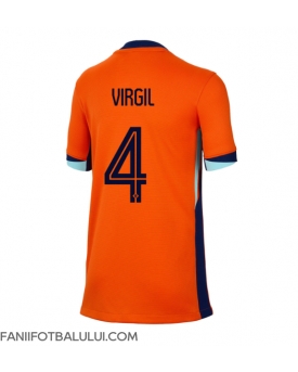 Țările de Jos Virgil van Dijk #4 Echipament de Fotbal Replică European 2024 Femei Acasa